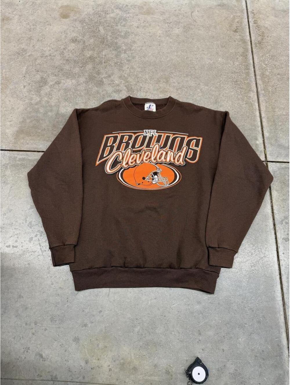 vintage cleveland browns logo athletics brown crewneck size medium